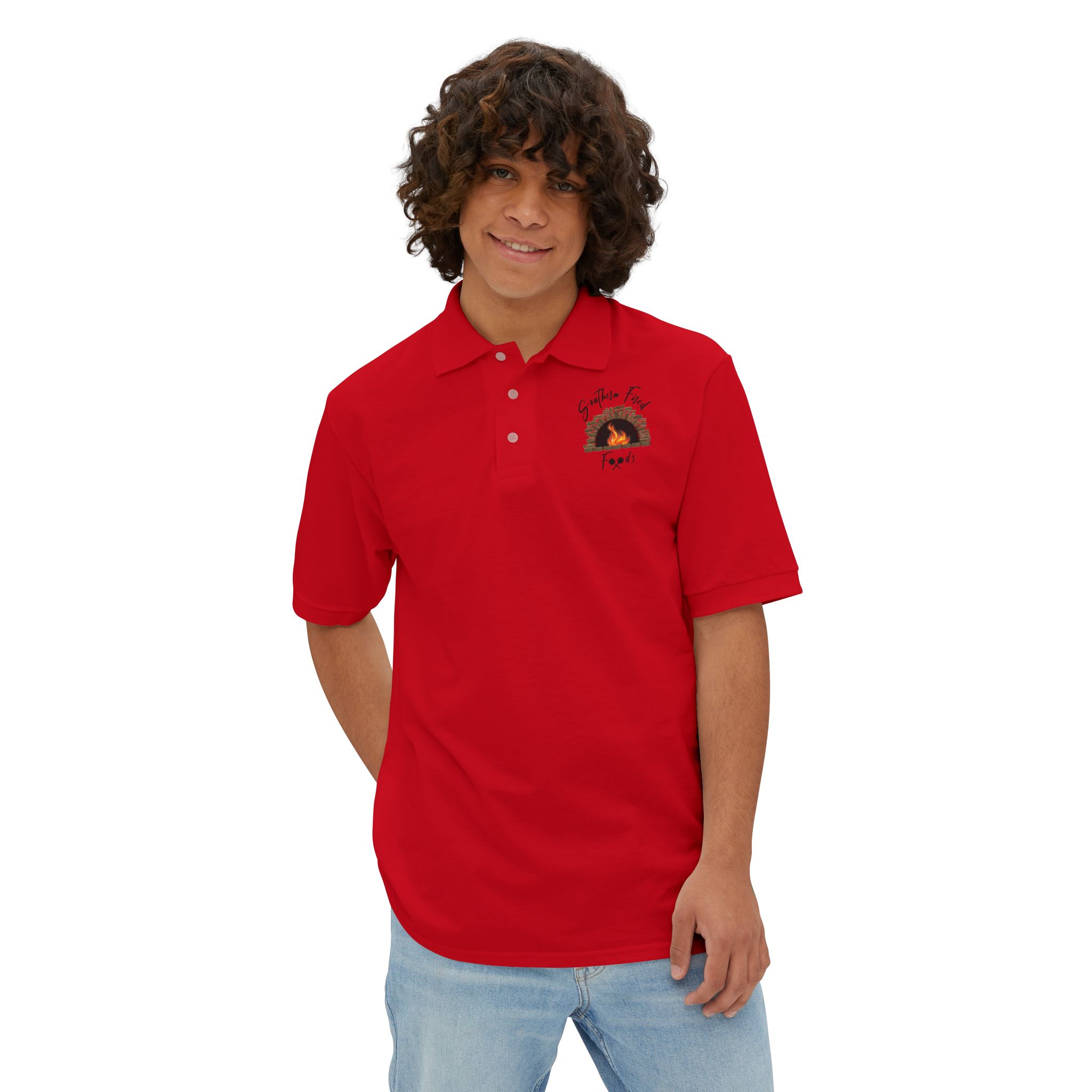 Men's Polo — Southern Fired Foods Embroidered Logo - Image 3